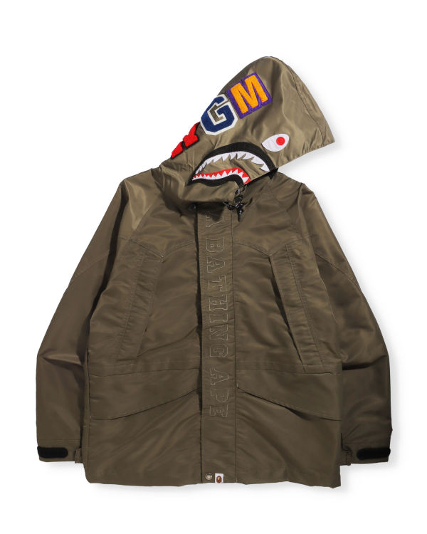 Vestes Bape Shark Snowboard Homme Vert | GJCIY4596