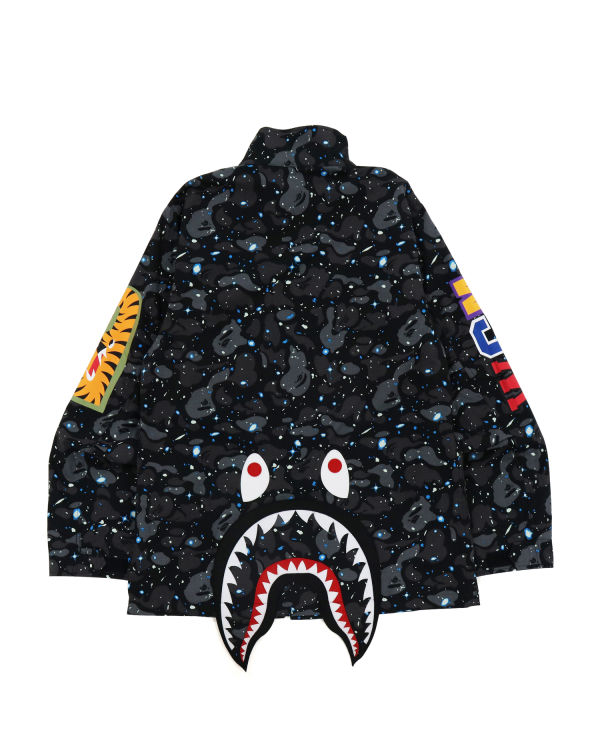 Vestes Bape Space Camo Shark M-65 Homme Noir | NJYCI2490