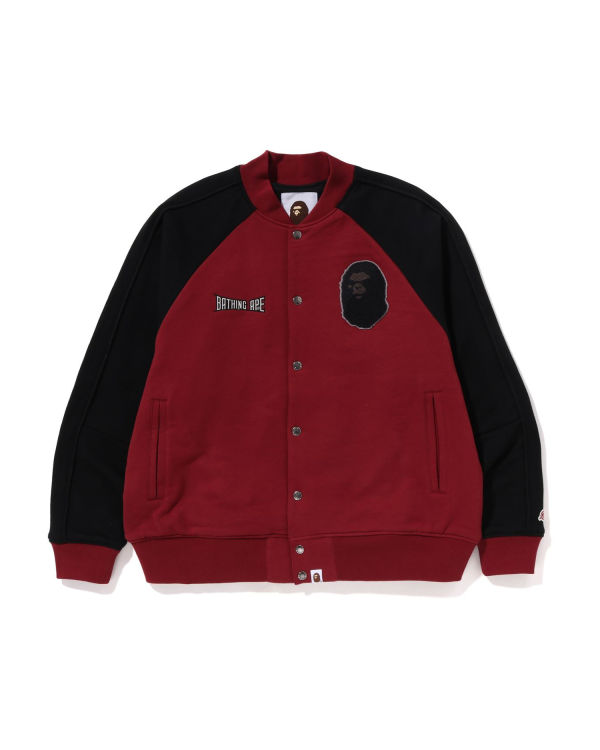 Vestes Bape Sweat Varsity Homme Rouge Clair | PDTRE7243