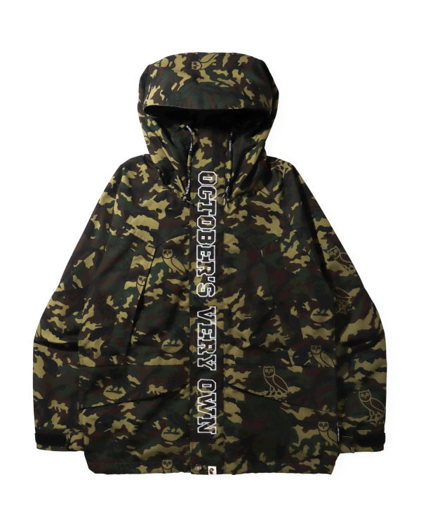 Vestes Bape X OVO Woodland Camo Snowboard Homme Vert | WZXNQ0189