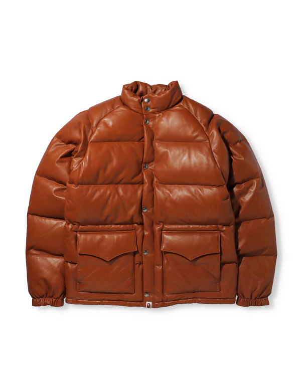 Vestes Décontractées Bape Cuir Classiche Homme Marron | ITLJG6458