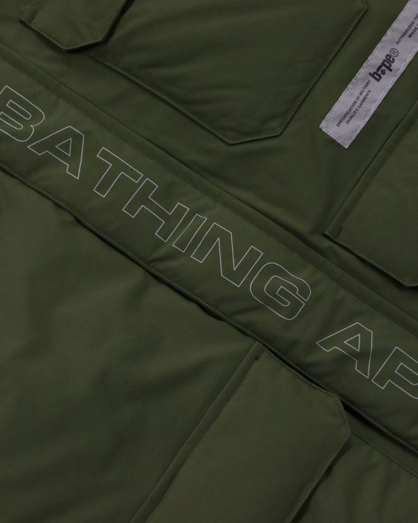 Vestes Décontractées Bape Loose Fit Long Homme Vert | PDAUR6278